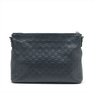 Gucci ssima Bag Navy Blue Shoulder Leather
